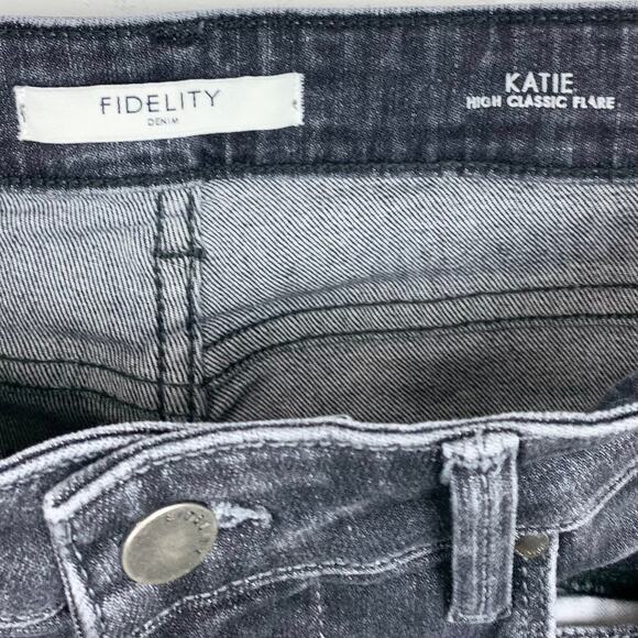 Fidelity Womens Katie Downtown Bootcut Jeans Cotton Spandex Blend Black Size 27 - Picture 6 of 11